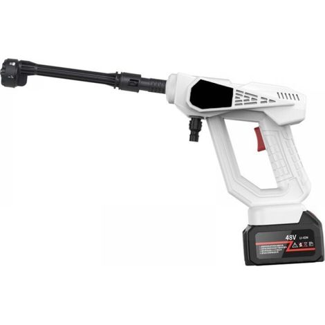 Nettoyeur haute pression portable, pistolet électrique 300 W avec buse pivotante 6 en 1, 22 bars - 48 V (avec une batterie) (1/4)