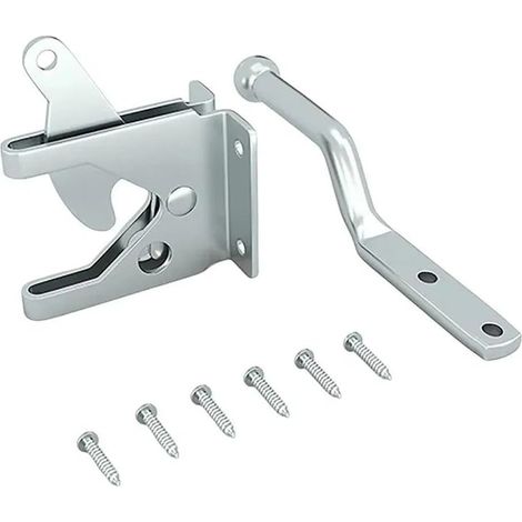 Verrou à charnière en acier au carbone portes bois argenté galvanisé (1/5)