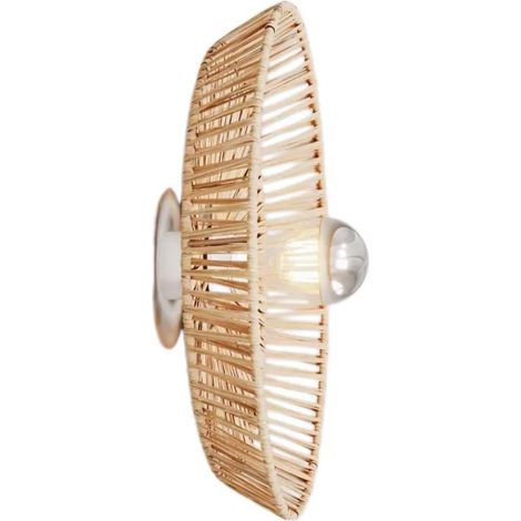 Wand- und Deckenleuchte mit Lampenschirm aus Raffia Moorea Ohne Glühbirne - Neutral (1/3)