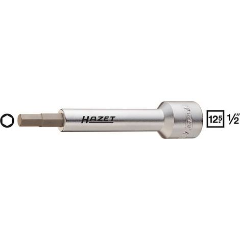 Hazet Verlängerung 1/2 (12,5 mm) Vierkant hohl, Innen Sechskant Profil, SW 7 mm (1/3)