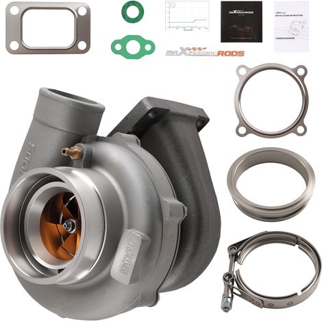 T3 GT3582 GT35 A/R 0 .63 0.7 Anti Surge 4 Water+Oil Turbo Upgraded Billet GEN2 (1/5)