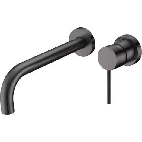 ZOLGINAH Grifo de baño montado en la pared Grifo de lavabo de baño Grifo de lavabo de baño montado en la pared Grifos de bañera Grifo mezclador de lavabo oculto Pistola gris (1/5)
