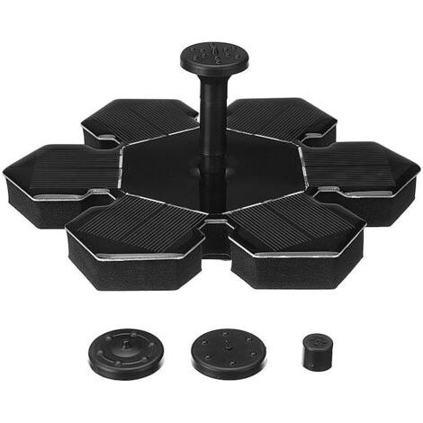 Pompe à fontaine, ensemble flottant avec alimentation solaire pour bassins de jardin -