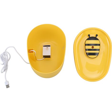 Fontaine à eau silencieuse pour animaux avec filtre, 2L, design abeille - Distributeur automatique pour chats et chiens (1/5)