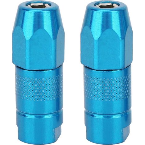 Buse de graisse, 2 pièces graisse de remplacement buse plate raccord mamelon pistolet à graisse accessoires de lubrification(Bleu) (1/5)