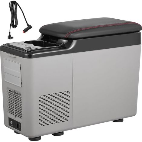 Réfrigérateur de voiture, réfrigérateur d'accoudoir 12 volts, congélateur portable mono-zone de 15 L, plage de température réglable de -20 °C à 20 °C, compresseur 12/24 V CC et 100-240 V CA pour le ca (1/5)