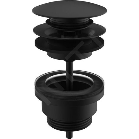 Laufen Kit de vidange - Bonde de lavabo, Click-Clack, noir mat H3709890811041 (1/3)