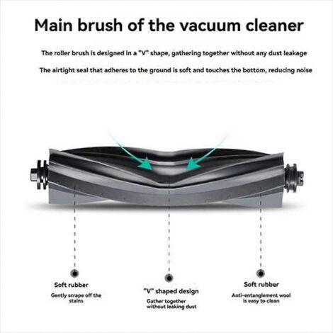 NALOOKAMIC Pièces de rechange pour aspirateur Dreame Mova G30/G30 Pro/G30 Ultra : brosse principale, lingette de nettoyage à chenilles, couvercle de brosse principale