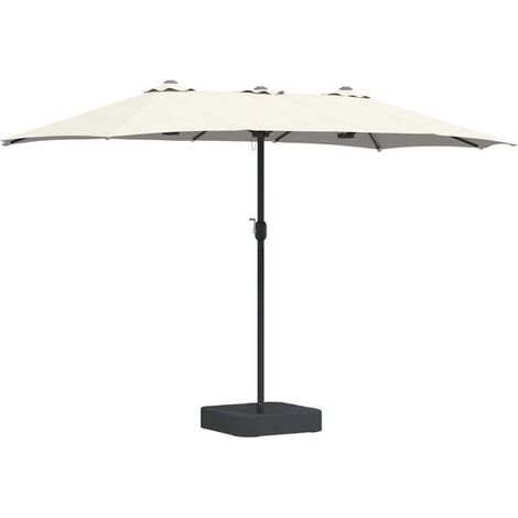 Paravent de jardin, coloris sable et anthracite, 385 x 209 x 244 cm (1/5)