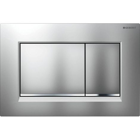 Geberit Sigma20 (ehemals Sigma30) quadratische Betätigungsplatte für Zweimengenspülung: matt chrom lackiert, Easy-to-clean-Beschichtung, glanzchrom (115.883.JQ.1) (1/4)