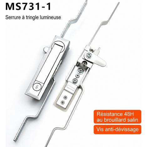 Serrure MS731-1 mate avec tige pour armoire ms731-1 30 × 3,5 × 3 cm 500 g – Livraison gratuite