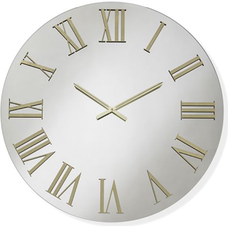 Orologio rotondo D60 cm in cristallo Chiaro e numeri Oro - TIWAR