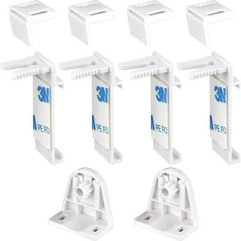 Lot de 10 supports de serrage pour store enrouleur Sans perage - Accessoires de rechange - Support de serrage pour PVC (1/5)