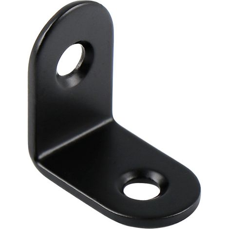 Equerre de Fixation Noir Angle Droit Support en forme de L Metalliques Equerres avec Vis pour Bois Meubles Placard Support 20 Pièces 20  20  16mm 20 pièces Oi-FRIS