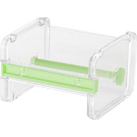 Washi-Tape-Abroller mit Abroller, transparent, 2 gezahnte Lamellen, ABS-Kunststoff, stapelbar, Aufbewahrungshalterung, grün (1/3)