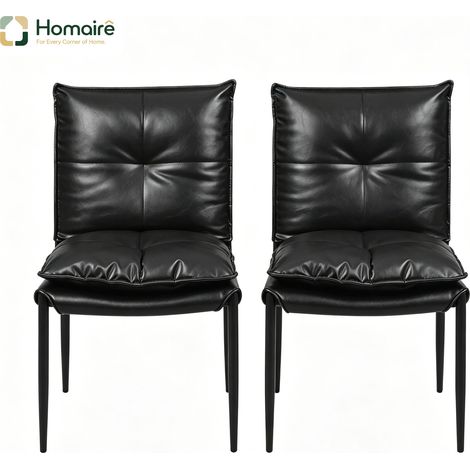 Schwarzer Esszimmerstuhl aus Metall 48 x 55 x 87 cm HOMAIRE (1/5)