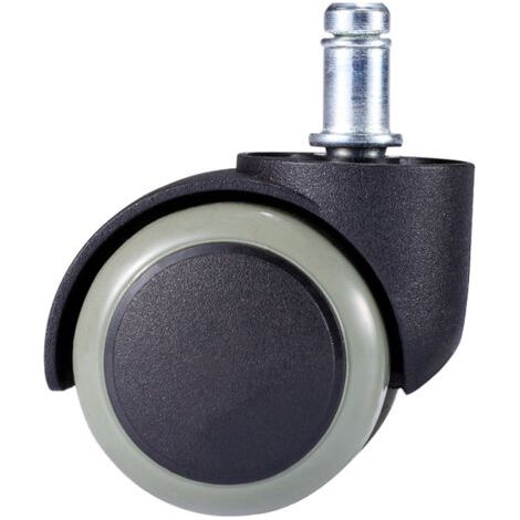 Sollbry Lot de 5 roulettes pour fauteuil de bureau - Dimension : 11 x 50 mm - Roulettes pour siège de bureau adapté aux sols dur - Rotation à 360°