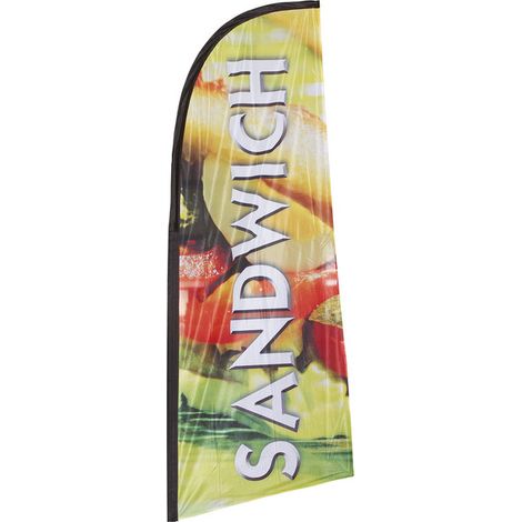 Drapeau publicitaire "SANDWICH" 225 x 85 cm - Interface PLV