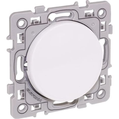 Interruptor de paso con luz o testigo 10AX - CUADRADO Blanco (1/2)
