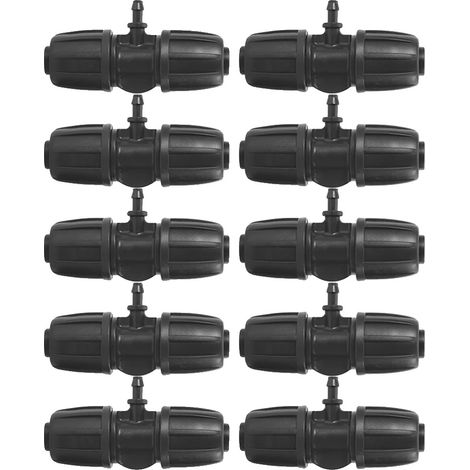 Connettore da giardino, compatibile con tubi da 16 mm e 4/7 pollici, confezione da 10 pezzi, come da foto. (1/2)