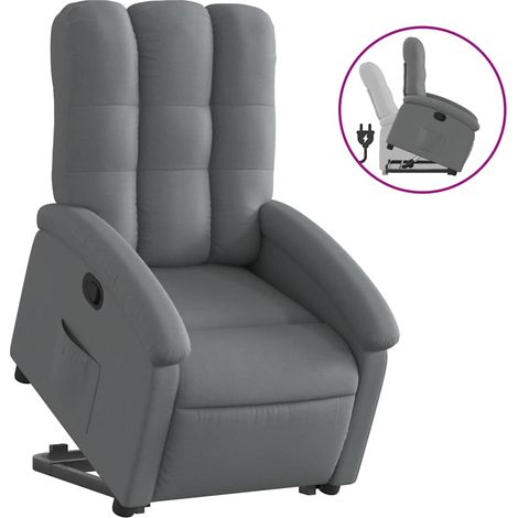 Maison Exclusive - Relaxsessel mit Aufstehhilfe Dunkelgrau Stoff