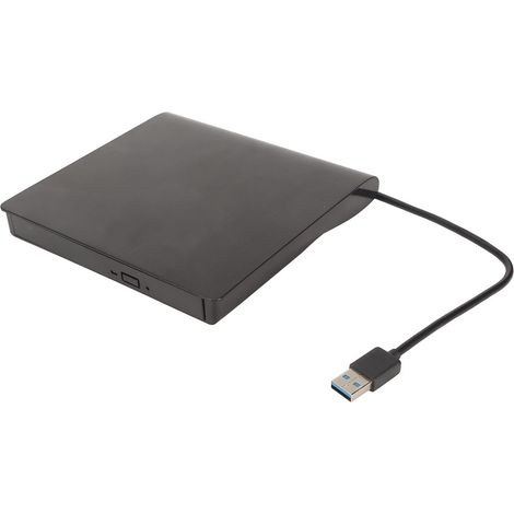 Lecteur DVD Externe, Ultra Mince USB 3.0 Lecteur CD DVD Graveur de CD ROM pour Ordinateur de Bureau Notebook Netbook Ordinateur Portable, pour Fenêtre, pour Vista (1/5)