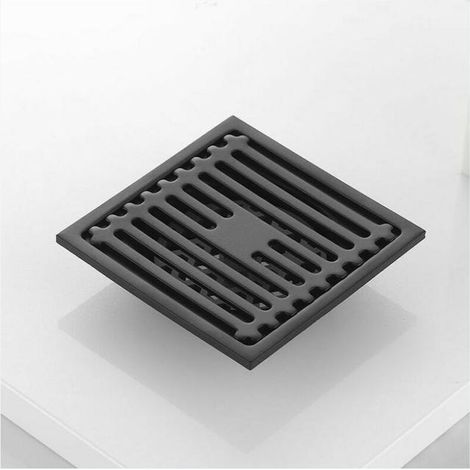 Drain de douche en acier inoxydable pivotant carré amovible avec couvercle à motif (drain de douche) (1/3)