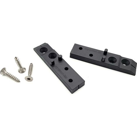 4 mm Espaceurs Entretoises – Fixation de terrasse invisible V2 A Vis inclus – Aluminium et bois UK – écarteurs pour terrasses (50 Support + 200 Vis bois UK) (1 VPE) (1/4)