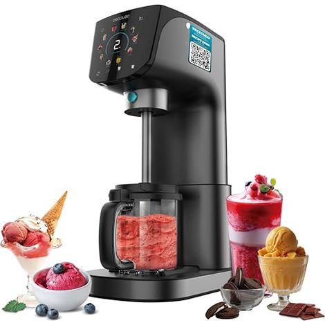 Speiseeismaschine mit 10 Programmen. CreamOn-Technologie und Touchscreen. Eiscreme und gefrorene Getränke in 3 Schritten.