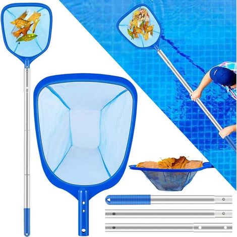 Pool-Skimmernetz, 3-teilig, verstellbar, für Pool, Spa, Algen und Teichreinigung - Crezuo