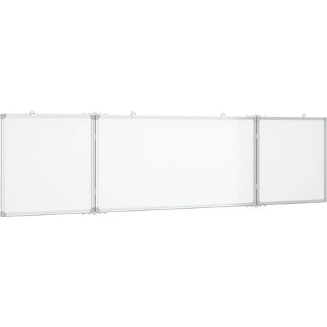 Lavagna magnetica pannello di scrittura scuola casa ufficio pieghevole 200 x 50 x 1,7 cm alluminio 020045529