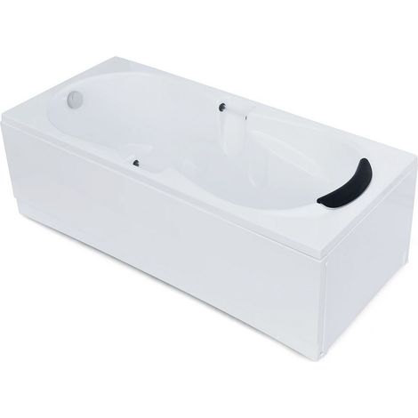 Baignoire rectangulaire avec tablier Andréa 150-170 x 76cm - Dimensions: 170x76cm - Siphon: Sans