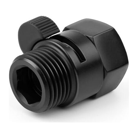 Valve de Pommeau de Douche, 1/2" Valve D'économie D'eau en Laiton, Noire Pièce de Rechange de Valve D'arrêt - Appliquer la Pomme de Douche, la Douchette, le Bras de Douche (1/5)