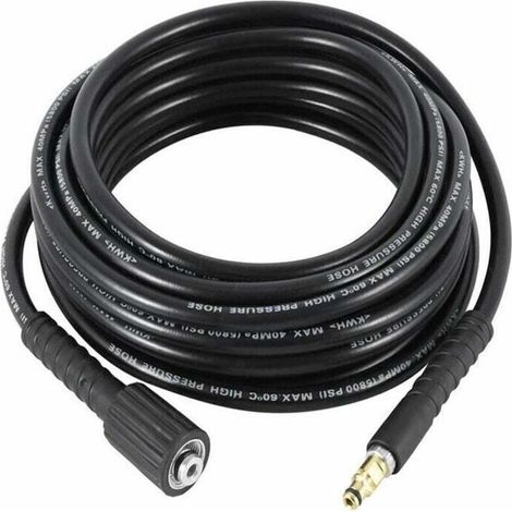 1 tuyau de nettoyage haute pression, 8 m, 9 mm diam. int., 160 bar, raccord M22 femelle / clip rapide, pour nettoyeurs K2-K5 (1/4)