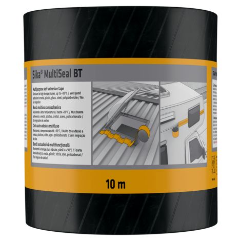 Sika - SikaMultiSeal BT, Alluminio - Nastro sigillante butilico - Rivestito con un foglio di alluminio - Impermeabile - Rotoli da 10m x 100mm (1/2)