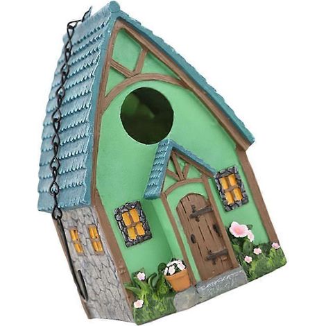 Nid suspendu décoratif pour oiseaux sauvages, petite maison d’élevage extérieur, abri pour oiseaux à accrocher en jardin. (1/4)