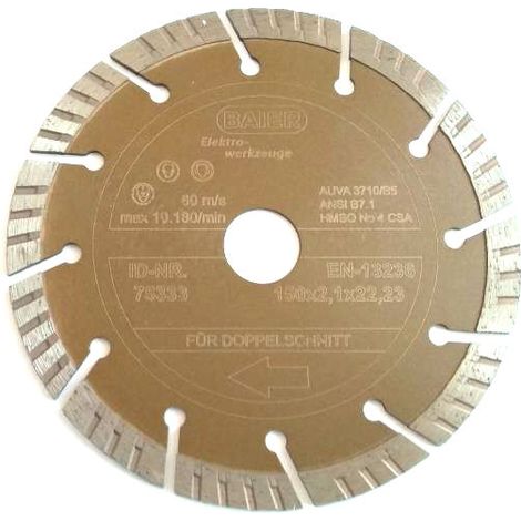TARCZA DIAMENTOWA ŻELBETON 150mm GOLD II MATERIAŁY BUD./BETON/ŻELBET%%%