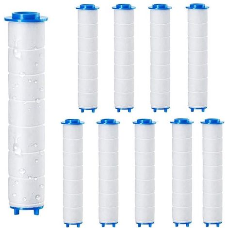 Dailygoods，Filtro antical para ducha (10 unidades)，Filtro universal reemplazable，9,5 x 2 cm，Para cabezal de ducha desmontable (1/5)