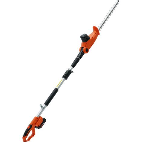 Taille-Haie à Batterie 20 V Taille-Haie Sans Fil Lame en Acier à Double Tranchant 45,7 cm Perche Télescopique 188-239 cm Coupe Haie Branches Électrique avec Chargeur Rapide pour Plantes Hautes (1/5)