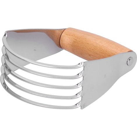 Mélangeur de Pâte Acier Inoxydable, 5 Lames, Poignée Confortable, Ustensile pâtisserie en acier inoxydable (1/5)