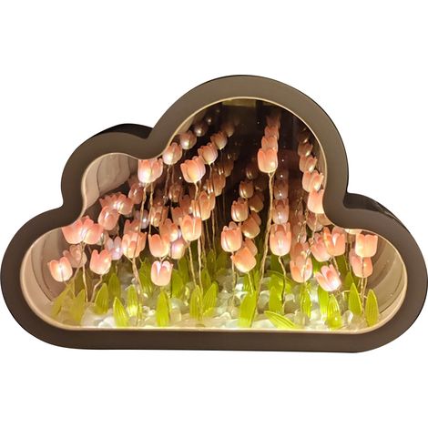 Veilleuse tulipe à faire soi-même pour la chambre, lampe de bureau nuage tulipe (1/5)
