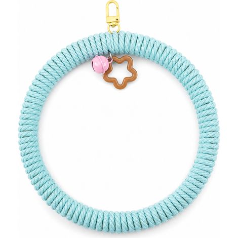 Bleu 17 cm anneau corde chanvre perroquet balancoire grimpe (1/5)