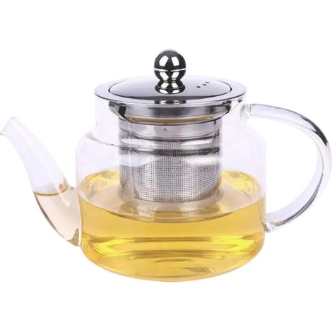 1 Théière Verre borosilicate,Filtre acier inoxydable 304,Résistante chaleur,Design minimaliste,Cuisine (1/5)