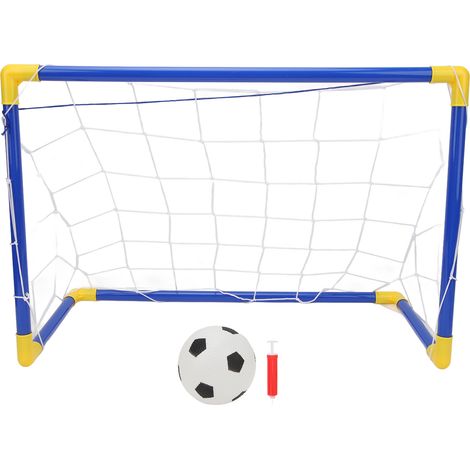 Filet de football pour enfants avec buts mini, ballon et pompe inclus, kit d'entraînement intérieur extérieur (1/5)