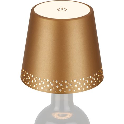 LED Akku-Flaschenlicht, gold-matt,1xLED-Modul/2,6W