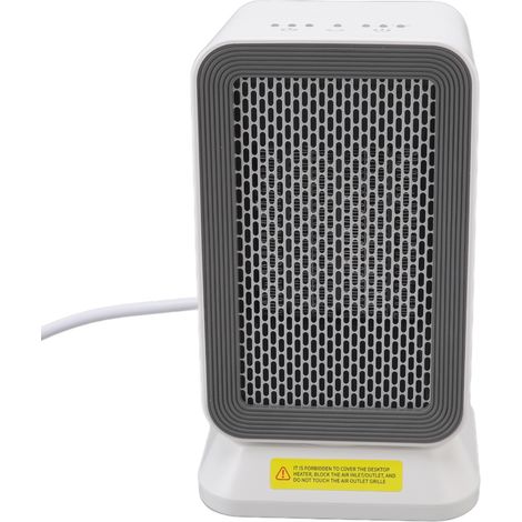 Chauffage de bureau à 3 niveaux de température, fonction vibration jusqu'à 35 degrés, écran tactile, protection contre les coupures de courant après déchargement, prise UE 220 V