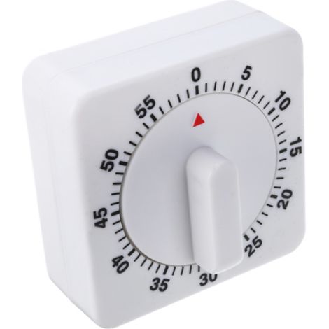 Piccolo timer da cucina quadrato, timer meccanico da 60 minuti con promemoria, ideale per cucinare e cuocere al forno.
