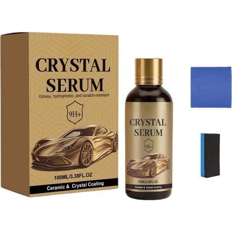 100ml Kit de Revêtement Avec Éponge Et Serviette,Revêtement Céramique au Graphène pour Voitures,9H Hardness High Gloss,Application Facile,DIY Coating pour Carrosserie, Verre et Jantes (1/5)