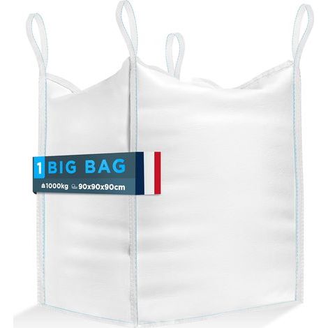 1000 kg Big Bag (1 Stück) Bauschuttsack 90 x 90 x 100 cm, robust und wiederverwendbar, Garten-Big-Bag (1/5)