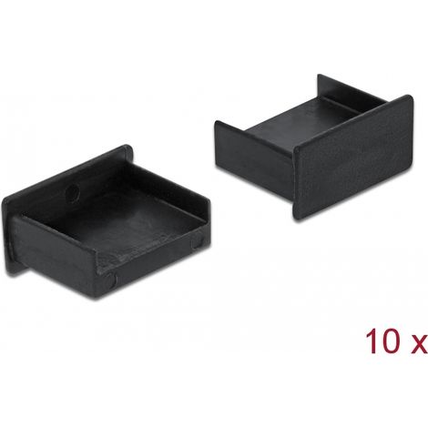 Delock Cubierta antipolvo para USB Type-A hembra sin agarre 10 piezas en negro